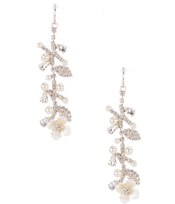 Southern Living x Borrowed & Blue Floral Fringe Linear Earrings