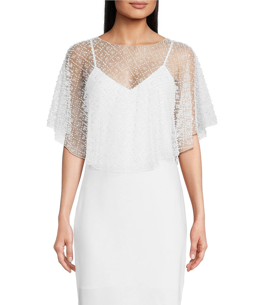 Southern Living x Borrowed & Blue Pearl Embellished Poncho