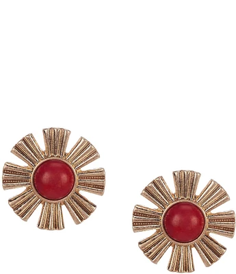 Southern Living Burst Semi Precious Stone Statement Stud Earrings