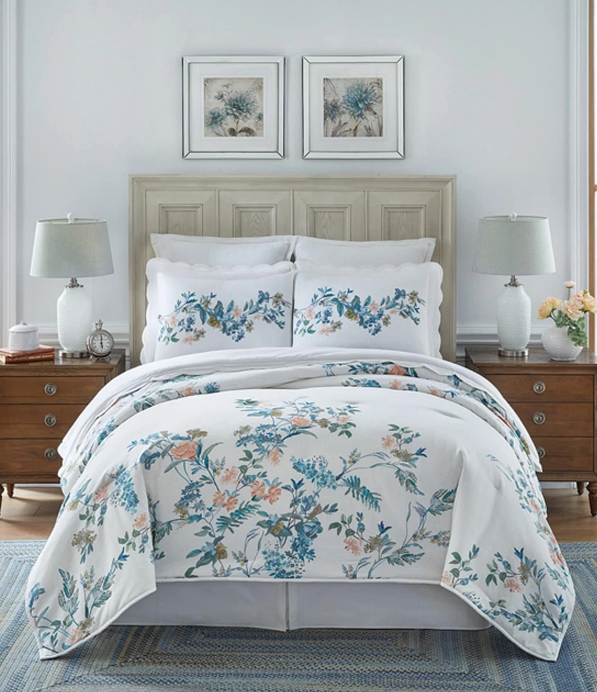 Southern Living Classic Celestine Embroidered Comforter Mini Set