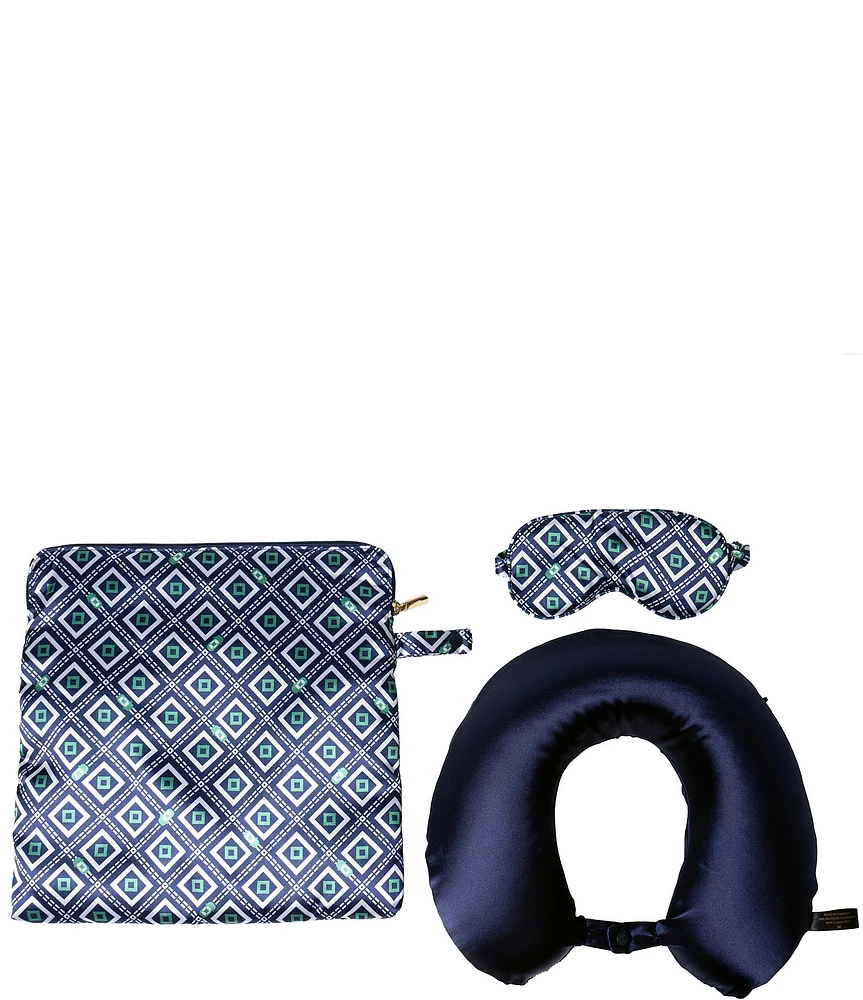 Southern Living Eyemask Pillow Set - Navy / White
