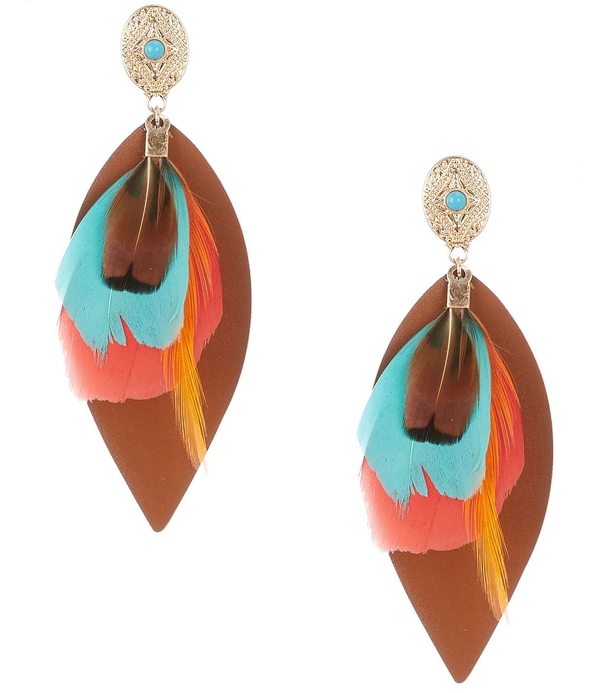 Southern Living Feather Drop Earrings