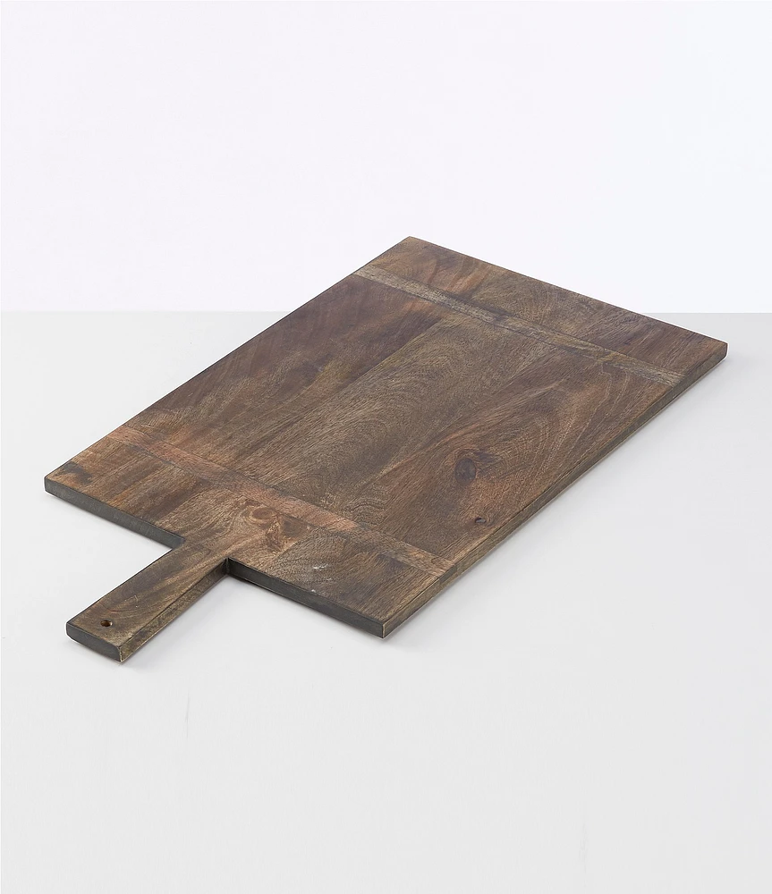 Southern Living Mango Wood Rectangle Paddle Serving Board