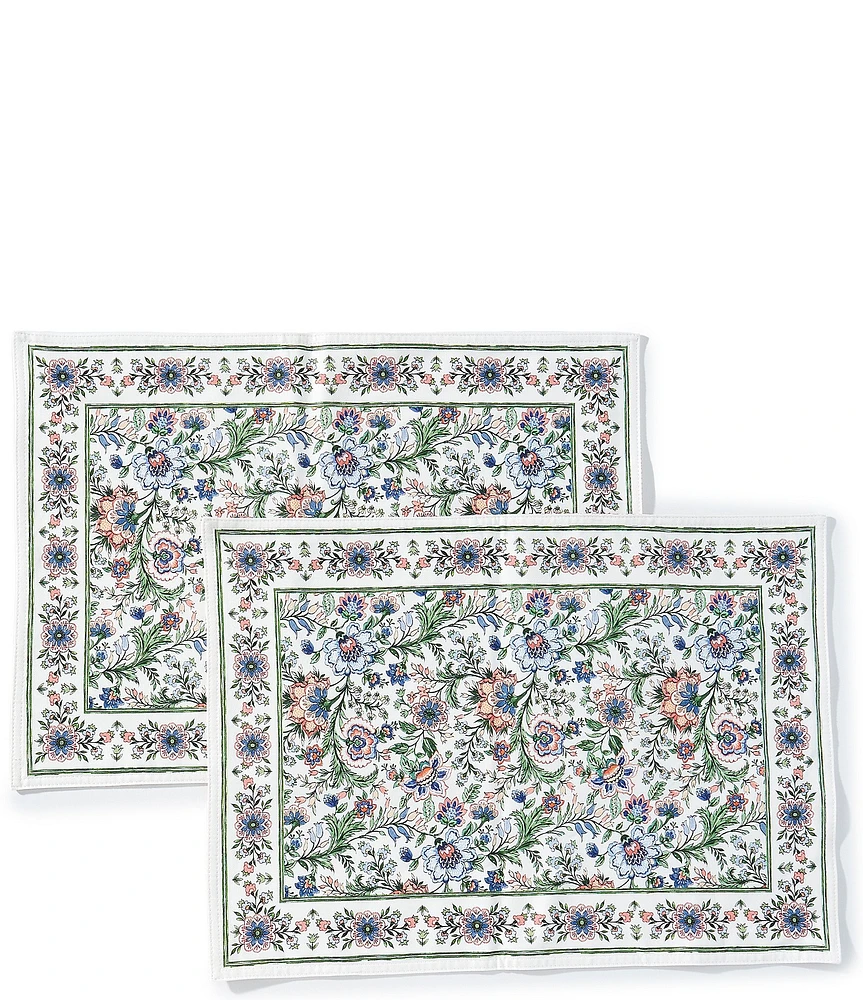 Southern Living Norah Block Reversible Placemats, Set of 2