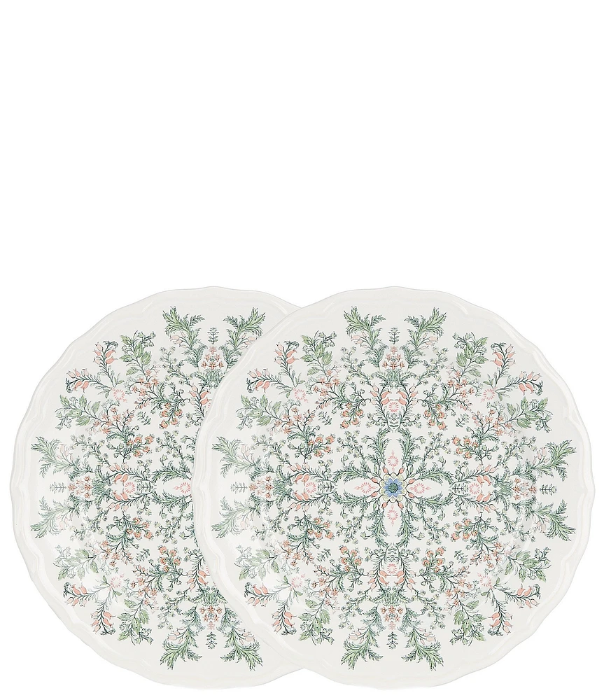 Southern Living Norah Collection Floral Accent Salad Plates, Set of 2