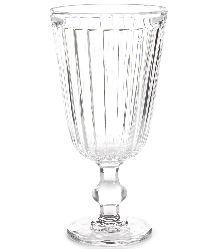 Southern Living Ribbed Clear Goblet