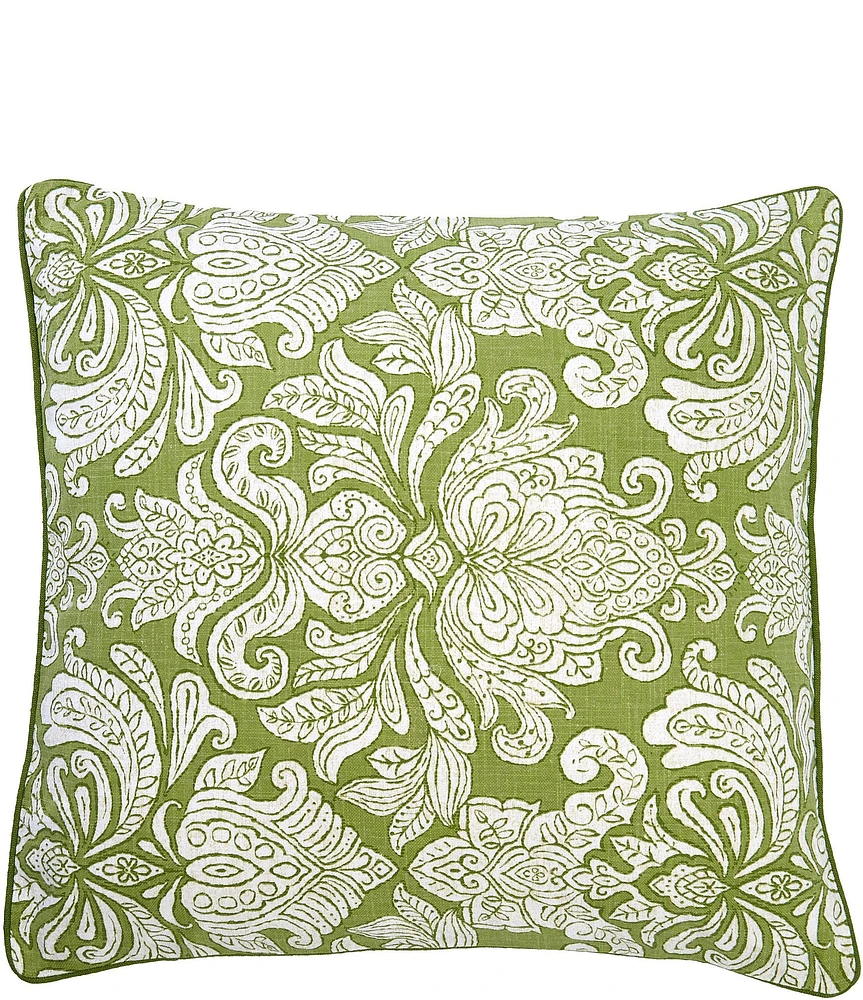 Southern Living Textured Damask Reversible Square Pillow