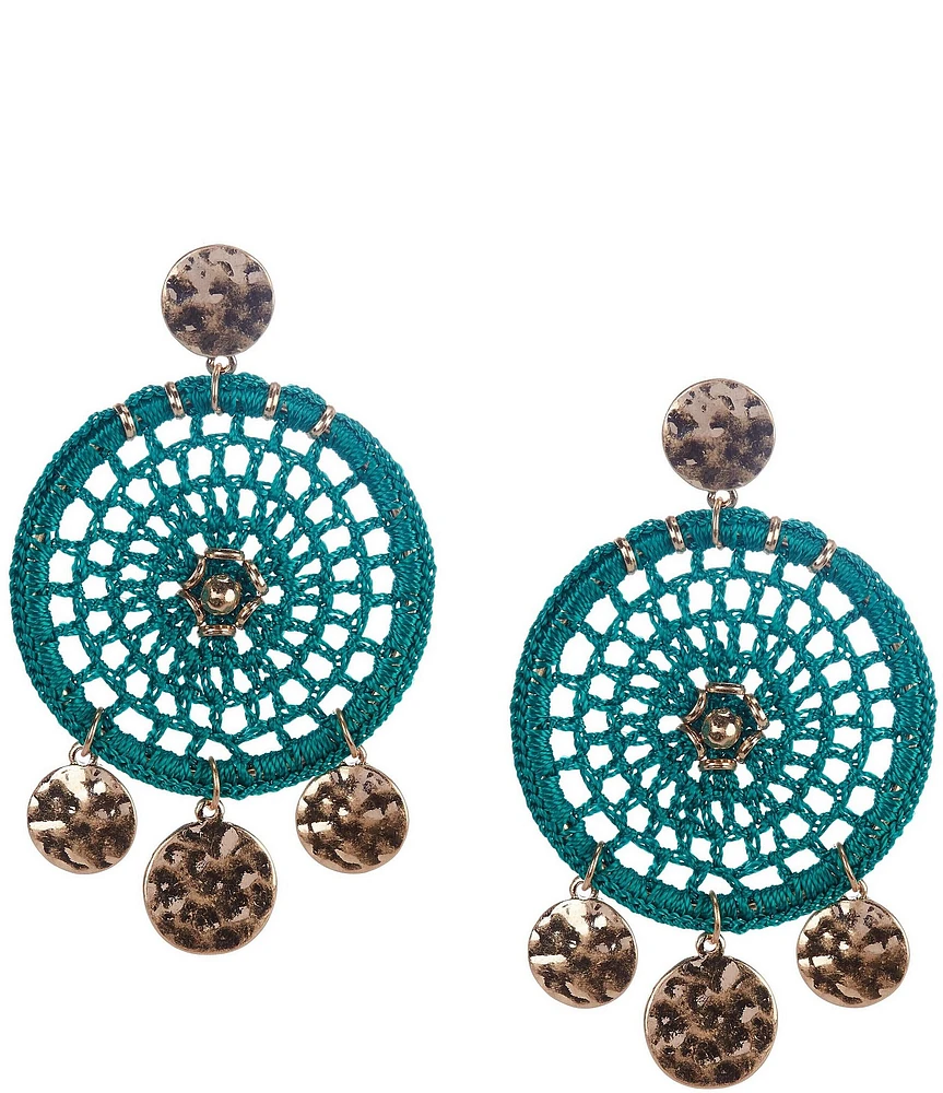 Southern Living Thread Wrapped Statement Orbital Drop Earrings