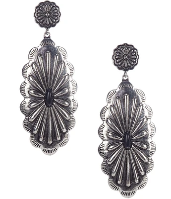 Southern Living Western Statement Drop Earrings with Semi Precious Stones