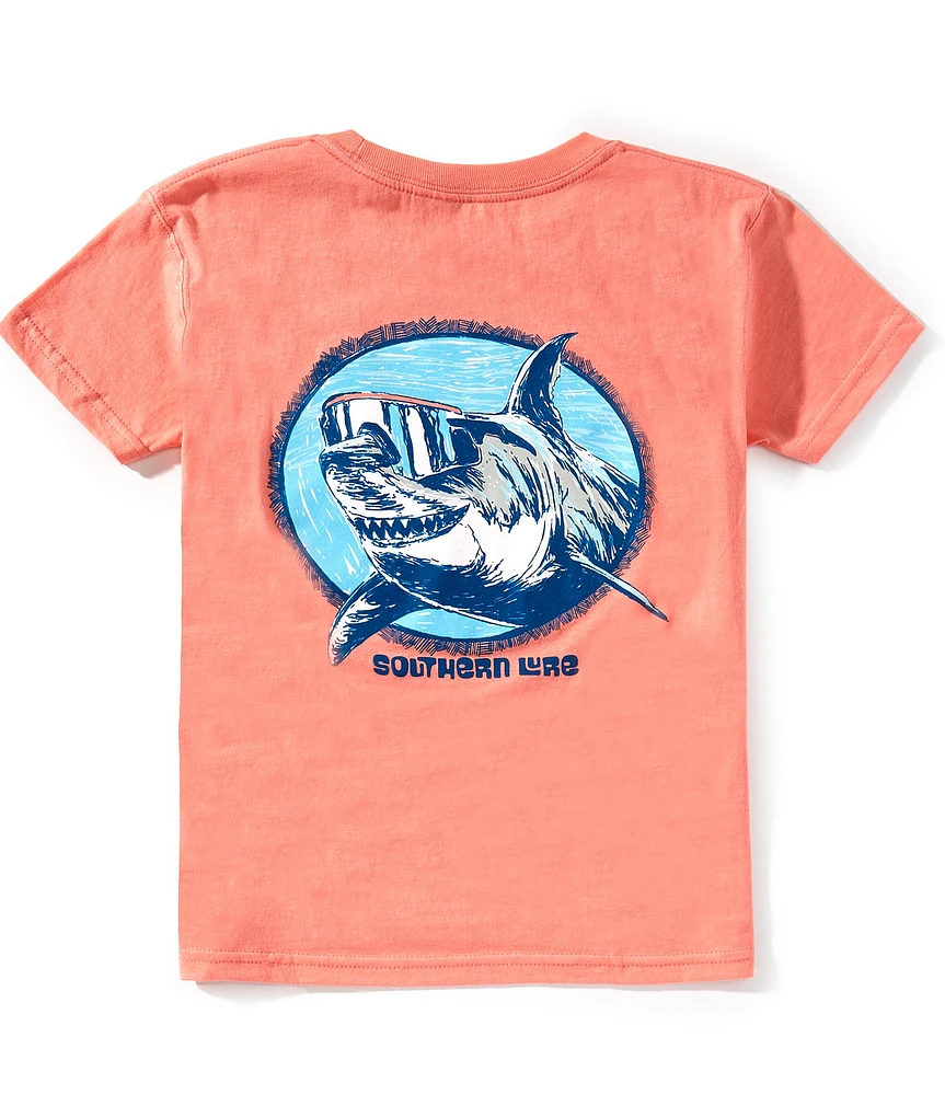 Southern Lure Big Boys Short Sleeve Shark Oval Graphic T-Shirt