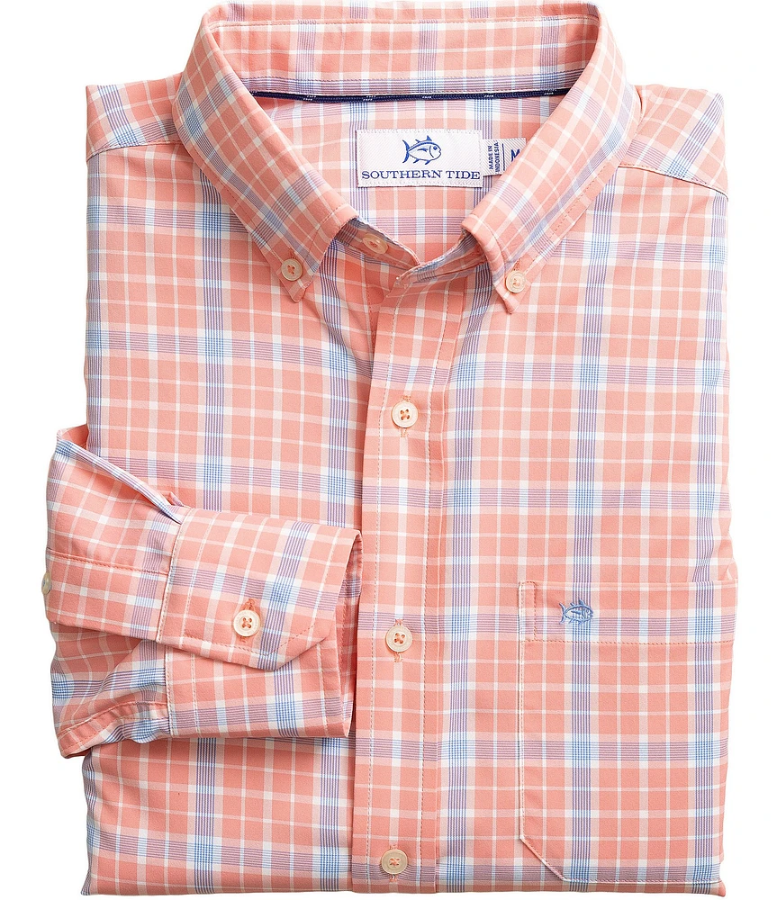 Southern Tide Beckenham Plaid Long Woven Dress Shirt