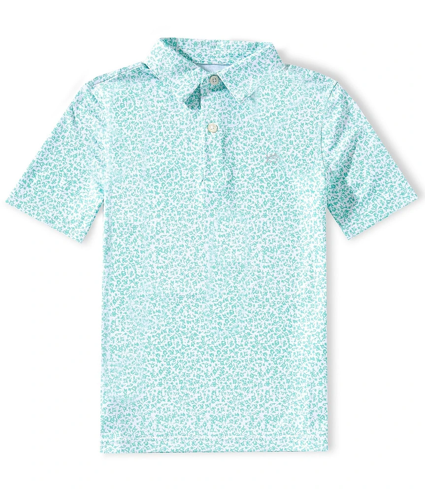 Southern Tide Big Boys Flower Frenzy Perf Polo Shirt