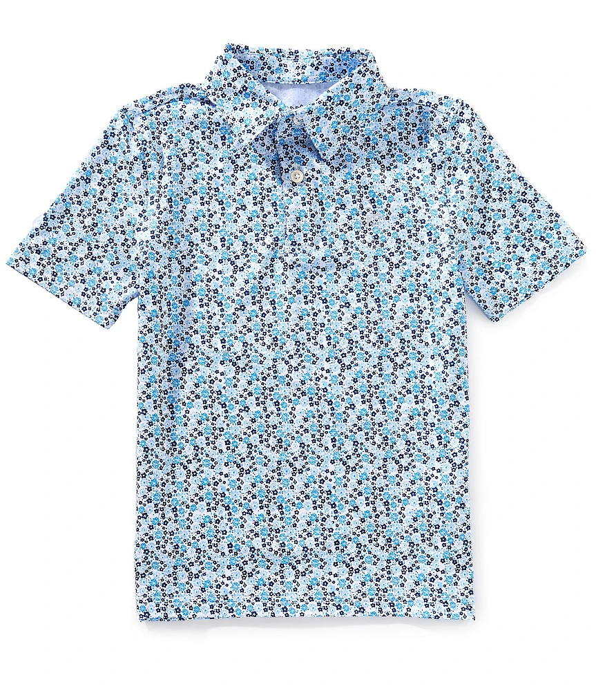 Southern Tide Big Boys Petal Party Printed Performance Polo Shirt