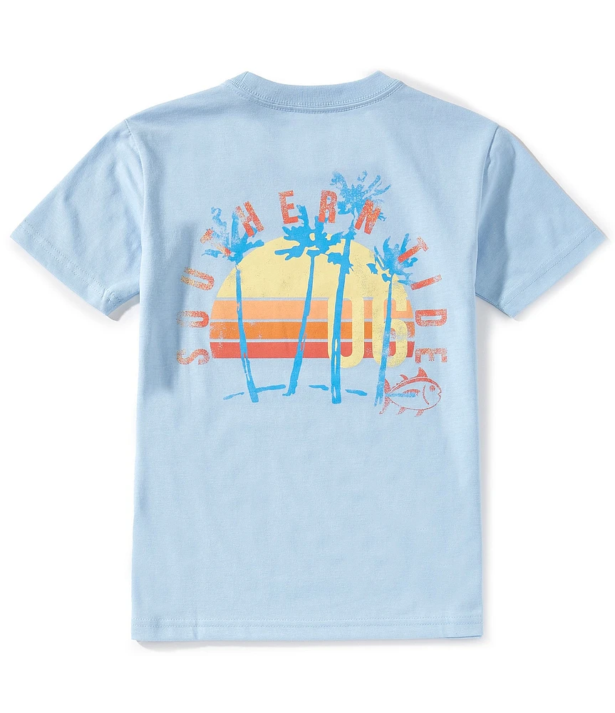 Southern Tide Big Boys Sunset Palms SS T-Shirt