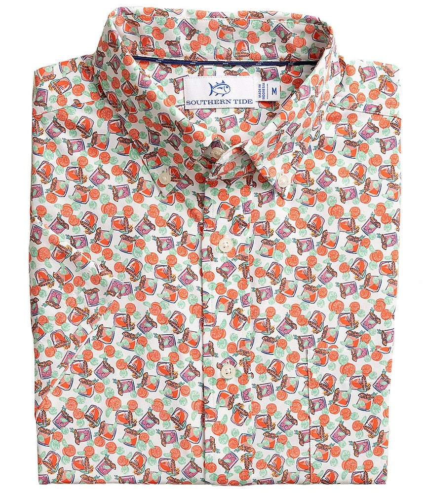 Southern Tide Intercoastal Paloma Paradise Short Sleeve Woven Shirt