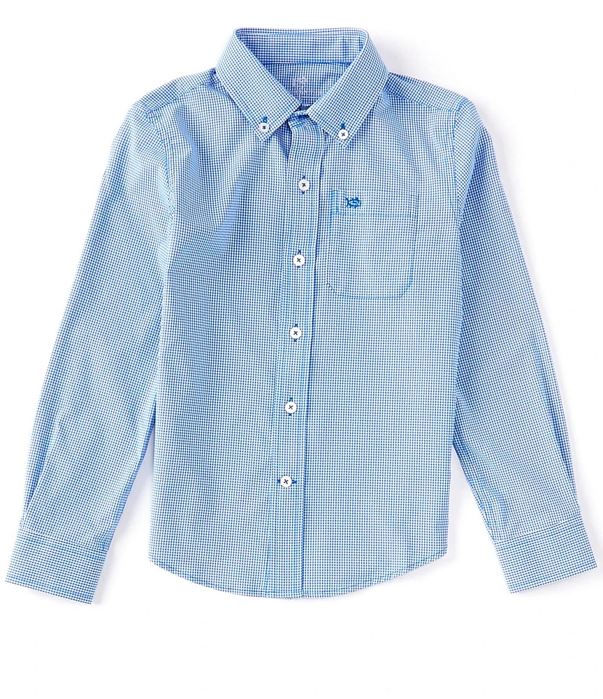Southern Tide Little/Big Boys Long Sleeve Intercoastal Mini-Gingham Shirt