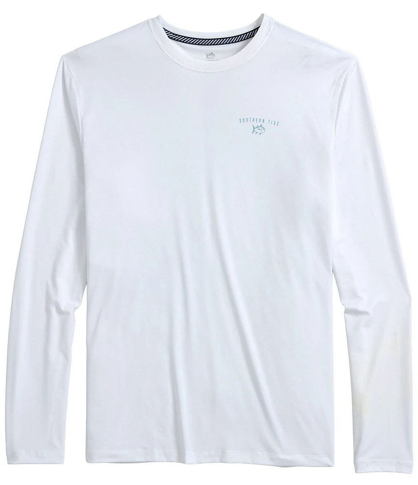 Southern Tide Swarming Sharks Performance Stretch Long Sleeve T-Shirt