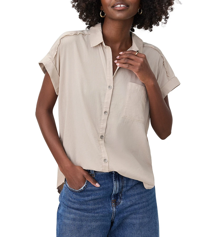 Splendid Paige Point Collar Short Sleeve Shirt