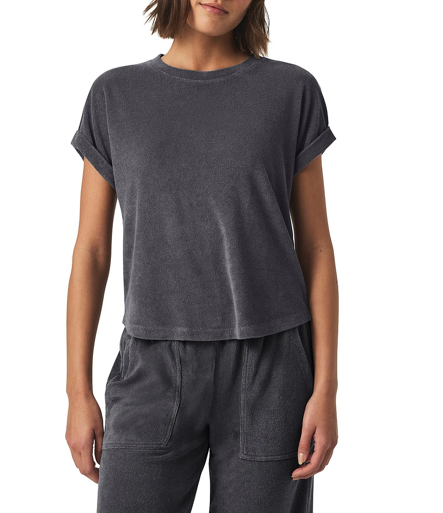 Splendid Taryn Knit Terry Crew Neck Short Sleeve Tee Shirt