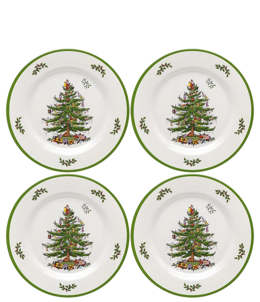 Spode Christmas Tree Melamine Dinner Plates, Set of 4