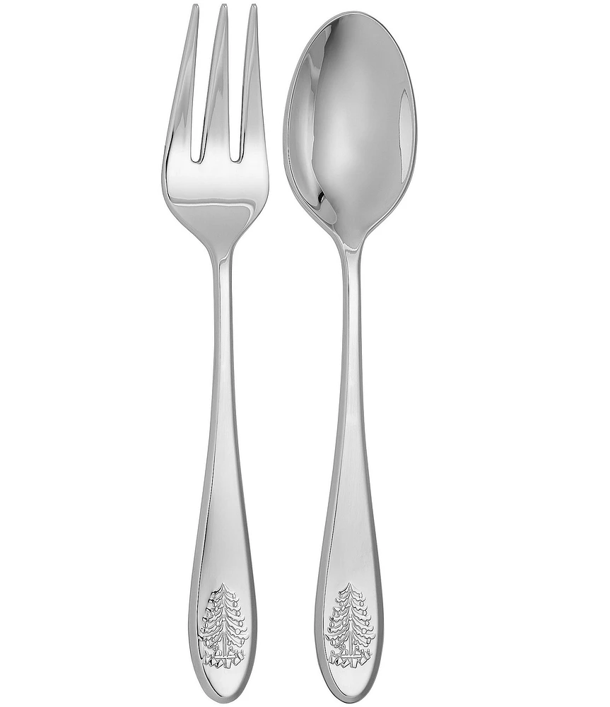 Spode Christmas Tree Salad Server Set