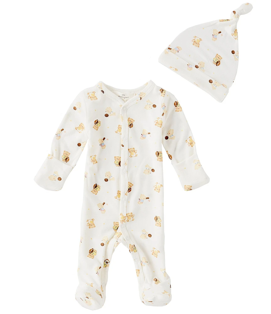Starting Out Baby Boys Round Neckline Long Sleeve Sports Footie Coverall