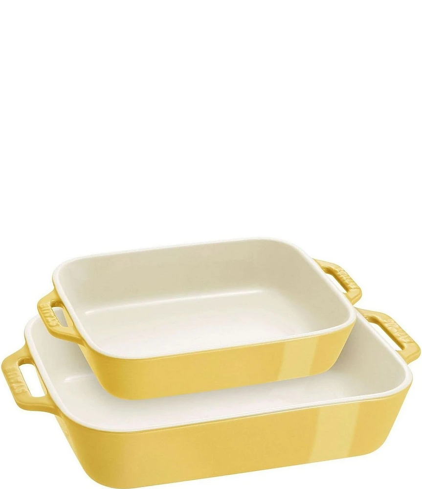 Staub Stoneware 2-Piece Rectangular Baking Dish Set