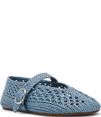 Steve Madden Alara Woven Raffia Mary Jane Ballet Flats