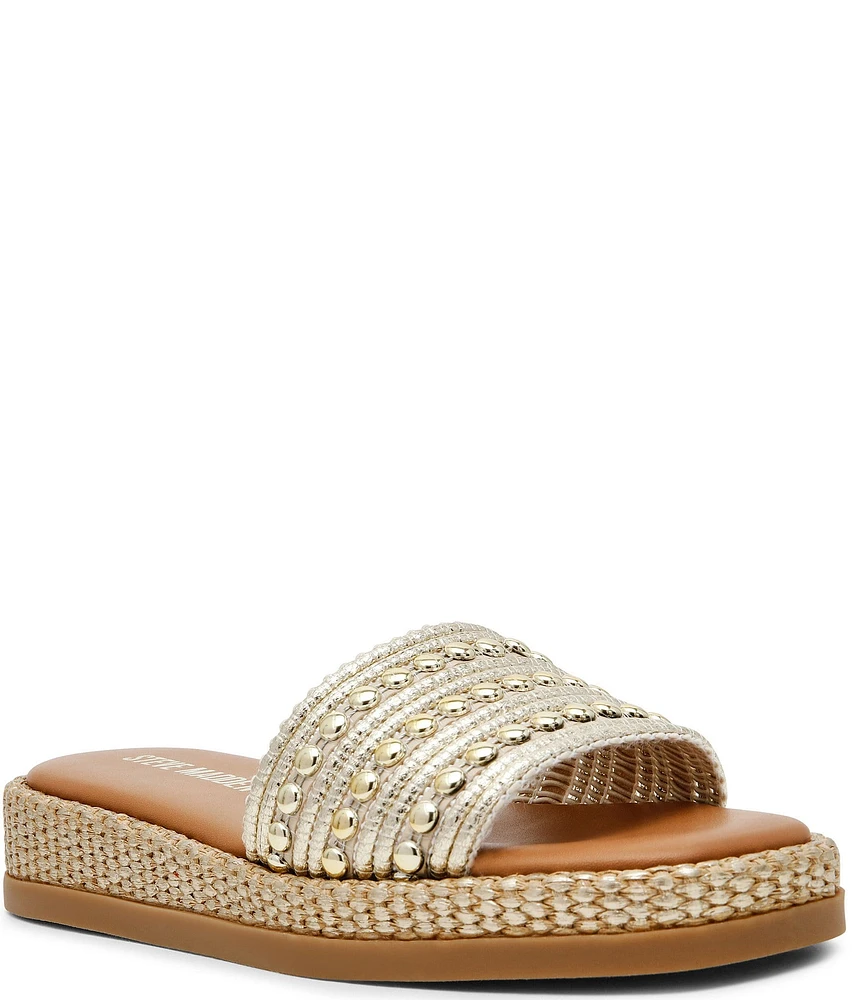 Steve Madden Boardwalk-S Studded Platform Slide Sandals