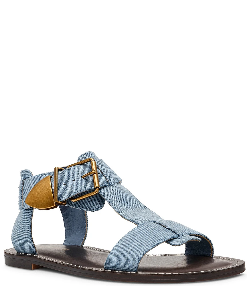 Steve Madden Brazinn Denim Flat Sandals