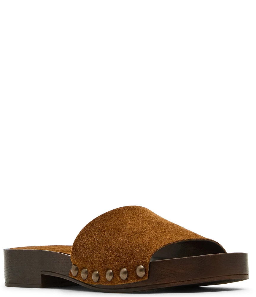 Steve Madden Cento Suede Studded Platform Slide Sandals