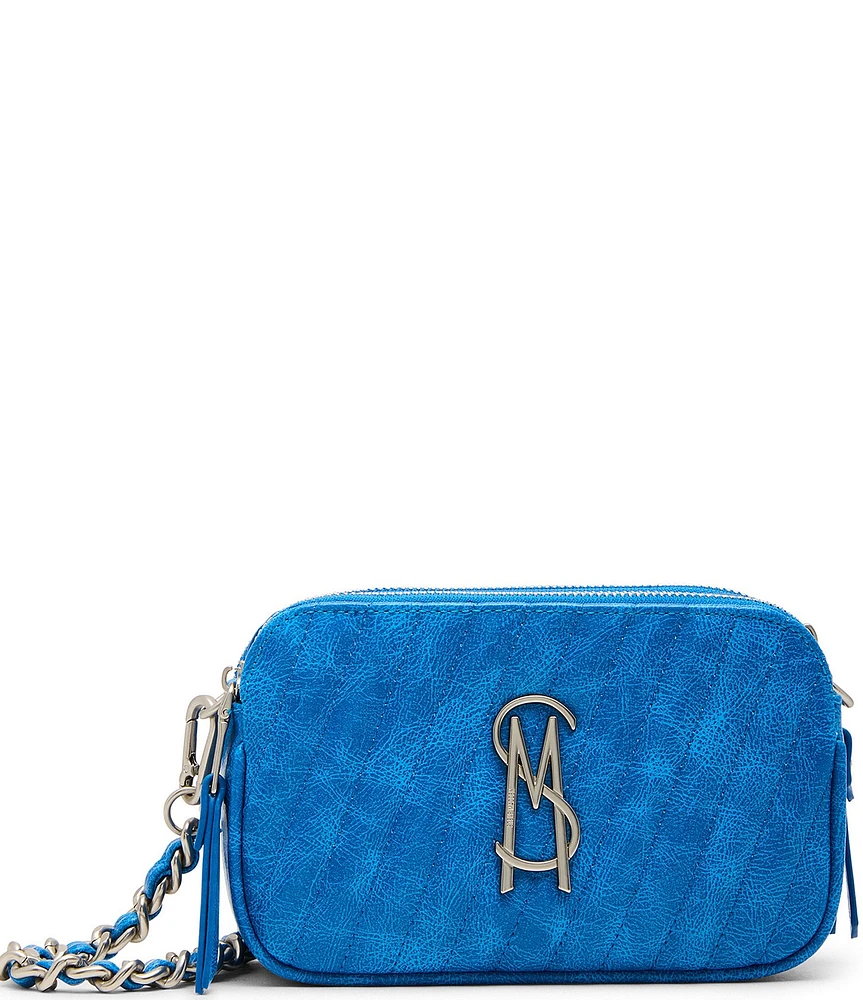 Steve Madden Daisy Blue Quilted Crossbody Bag