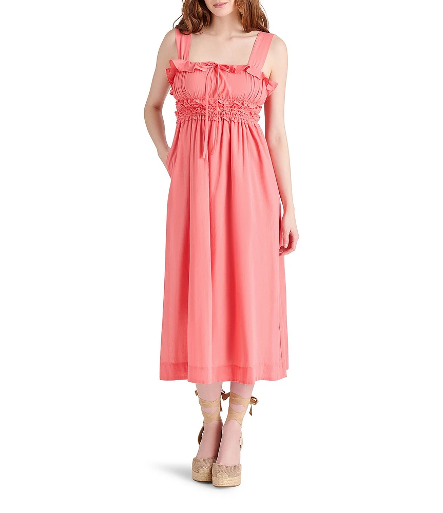 Steve Madden Daria Square Neck Sleeveless Midi Dress