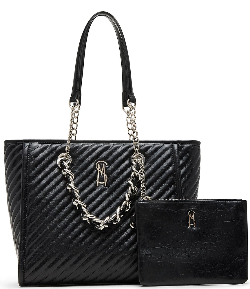 Steve Madden Katt Chain Tote Bag with Pouch