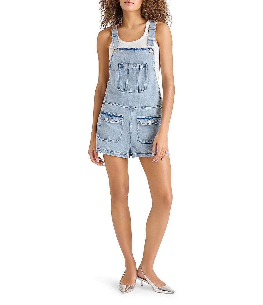 Steve Madden Kittie Shortall Cargo Mini Overall Romper