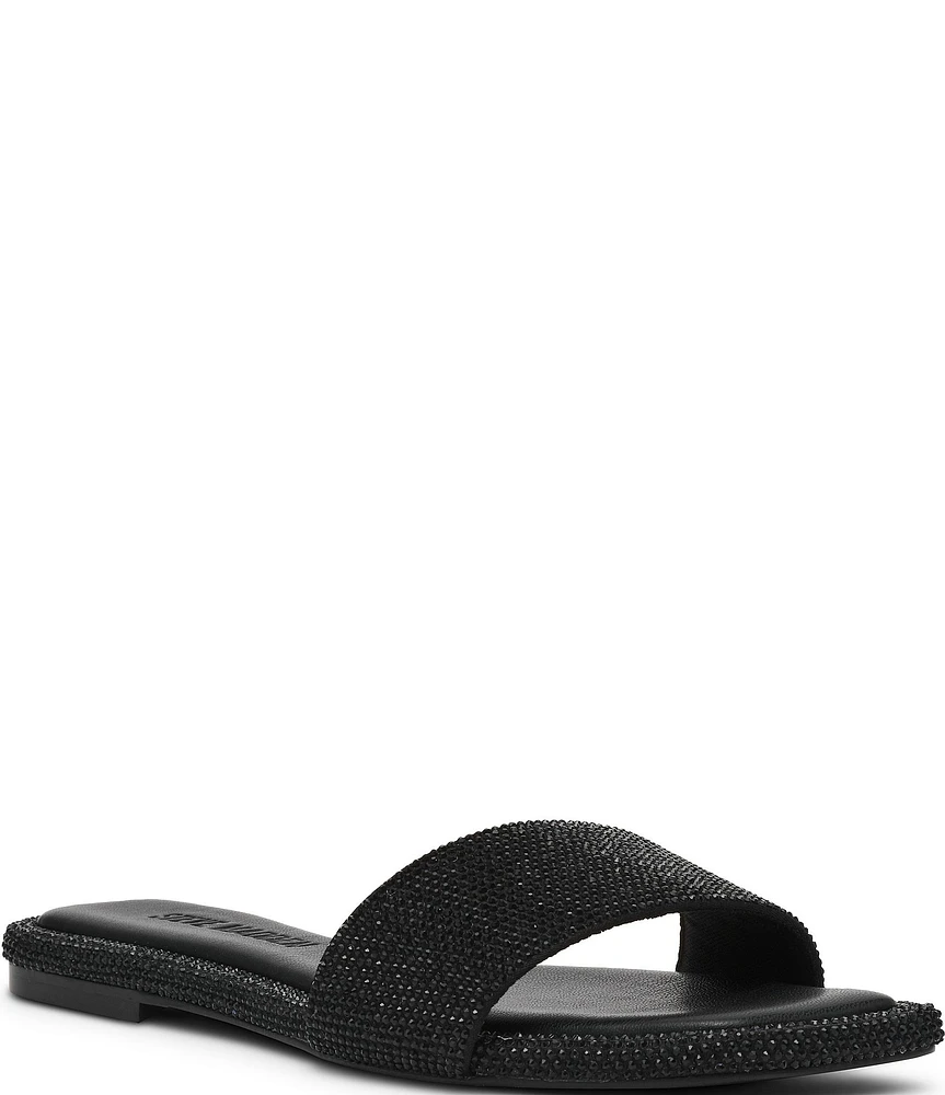 Steve Madden Lumina Rhinestone Flat Slide Sandals