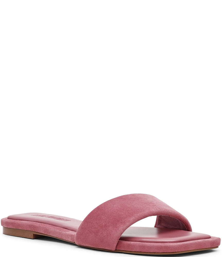 Steve Madden Lumina Suede Flat Slide Sandals