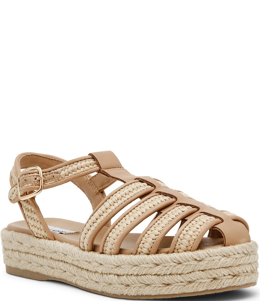Steve Madden Marlin Raffia Fisherman Espadrille Platform Sandals