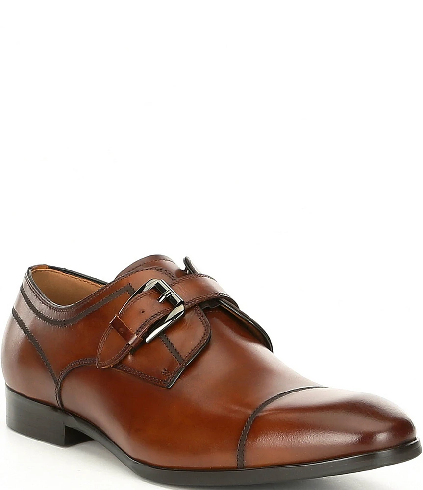 Steve Madden Men's Covet Leather Monk Strap Loafers