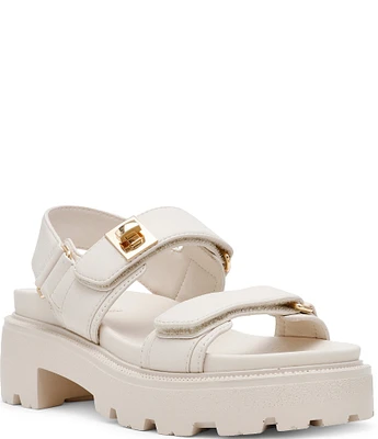 Steve Madden Supermona Leather Lug Sole Platform Sandals