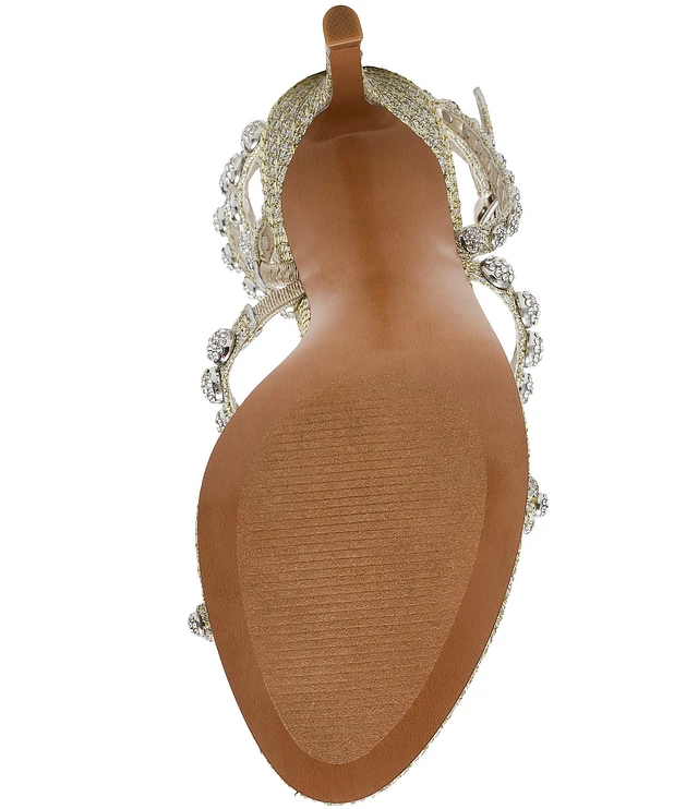 Steve Madden Teena Metallic Jewel Embellished Strappy Dress Sandals |  Liberty Center