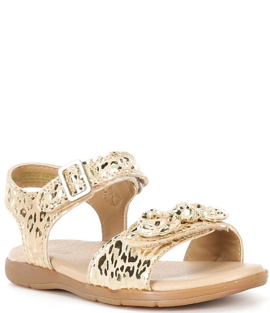 Stride Rite Girls' Whitney Leopard Bow Sandals (Toddler)