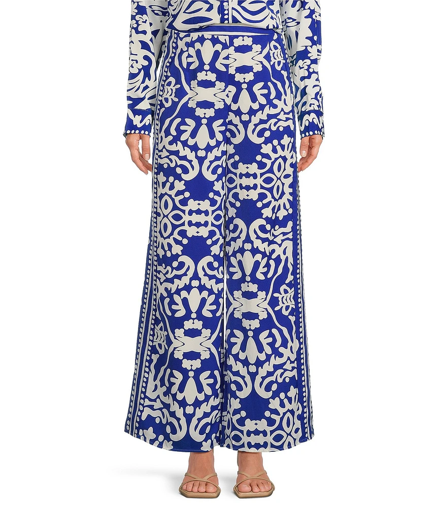 Sugarlips Border Printed High Waisted Leg Coordinating Pants