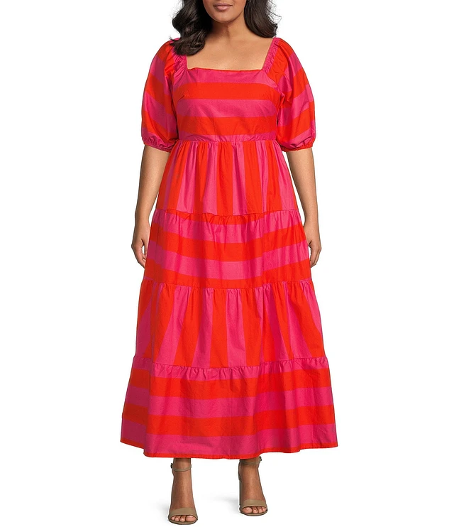 open lace back dress Final Sale Plus Size Flutter Sleeve Bodycon Dress in Red