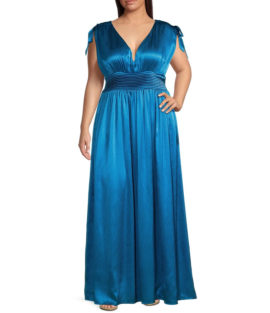Sugarlips Plus Descanso Sleeveless Pleated Long Dress