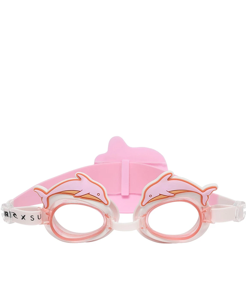 Sunnylife x Rip Curl Kids Swim Goggles Ocean Magic Pink