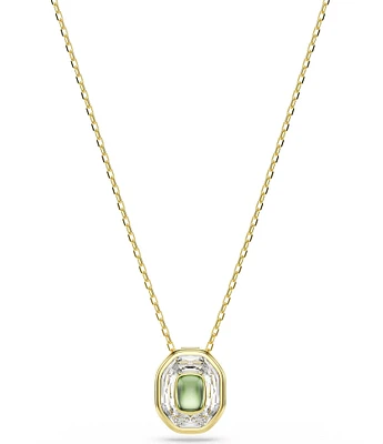 Swarovski Chroma Octagon Cut Short Pendant Necklace
