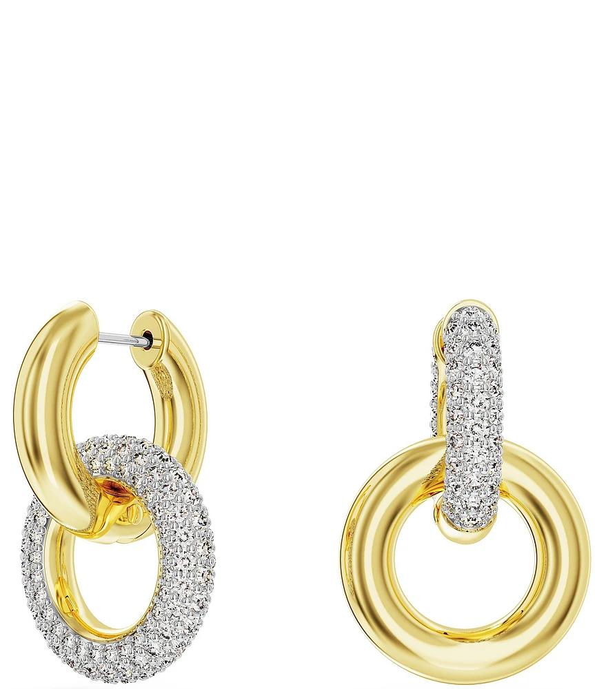 Swarovski Dextera Interlocking Crystal Hoop Orbital Earrings