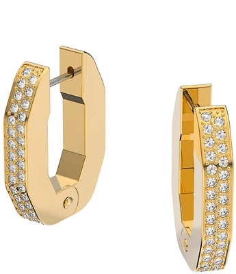 Swarovski Dextera Small Octagonal Crystal Hoop Earrings