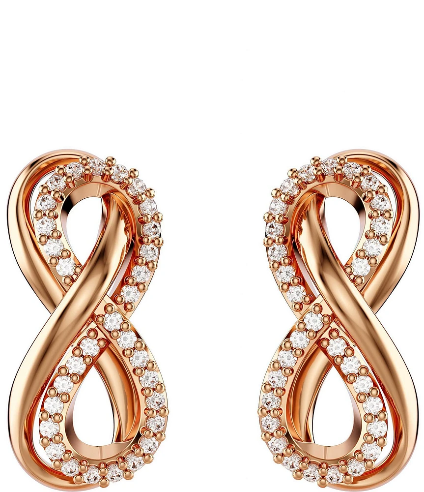 Swarovski Hyperbola Crystal Infinity Stud Earrings